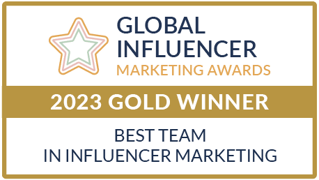 Global Influencer Marketing Awards Best Team in Influencer Marketing Gold Award